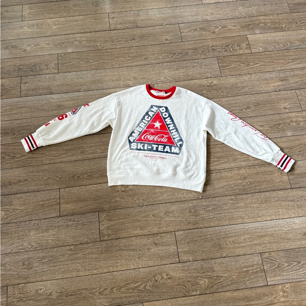 Coca Cola Red and White Crewneck Sweater